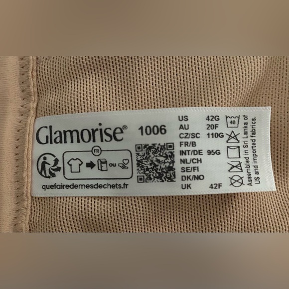 NWOT Glamorise TAN Unlined Wireless, 42F *P1102 - Picture 7 of 7